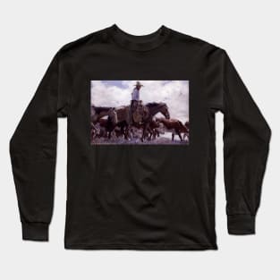 Leading His Pack Horse by William Koerner Long Sleeve T-Shirt